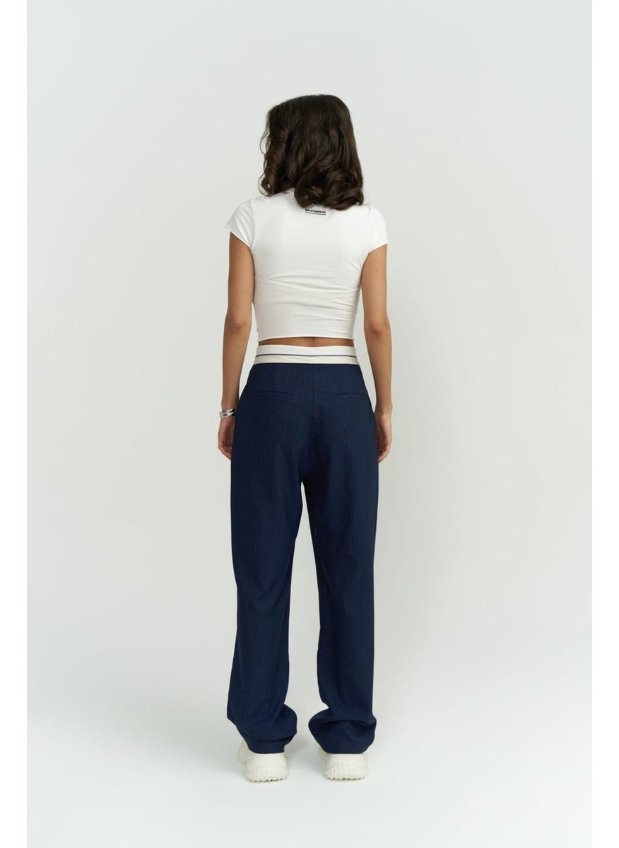 Collection Zelmira Reverse Belt Indigo Trousers