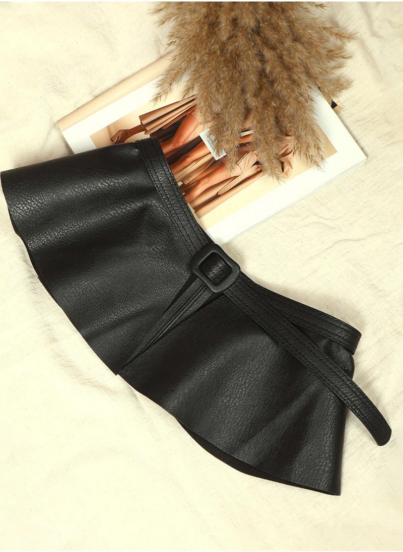 Black Peplum Belt