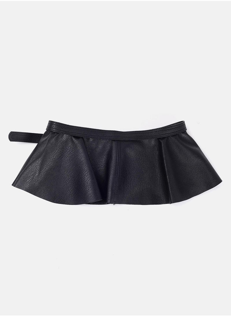 Black Peplum Belt