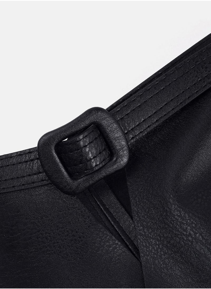 Black Peplum Belt