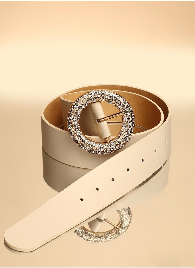 Casual Belt with Buckle Detail