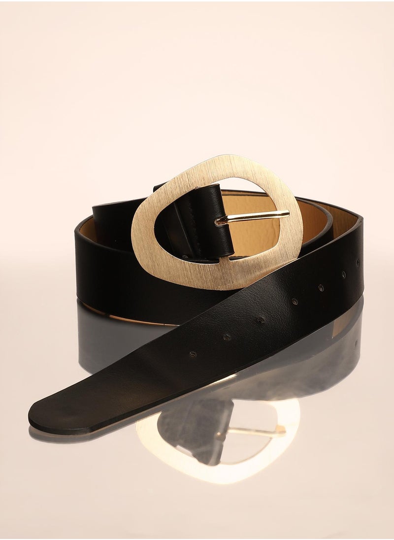Casual Belt with Buckle Detail