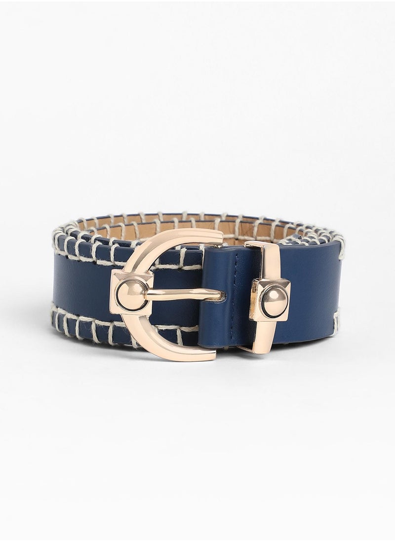 Casual Belt with Buckle Detail