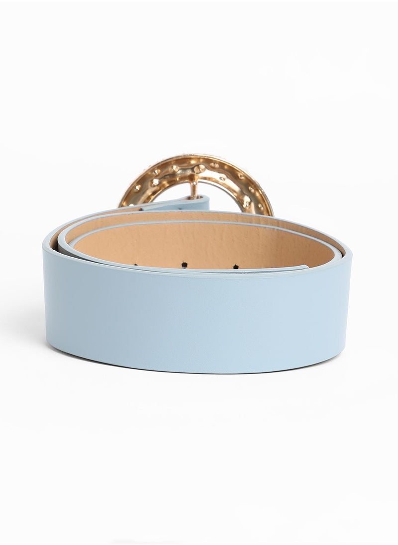 Casual Belt with Buckle Detail