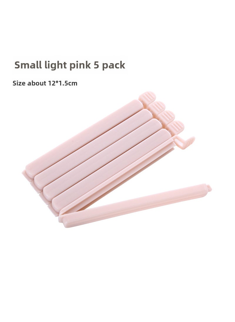 Large Seal Clips 5-Pack Snack Bag Sealers[Small Light Powder] Pack of 5 [Small Light Powder] Pack of 5