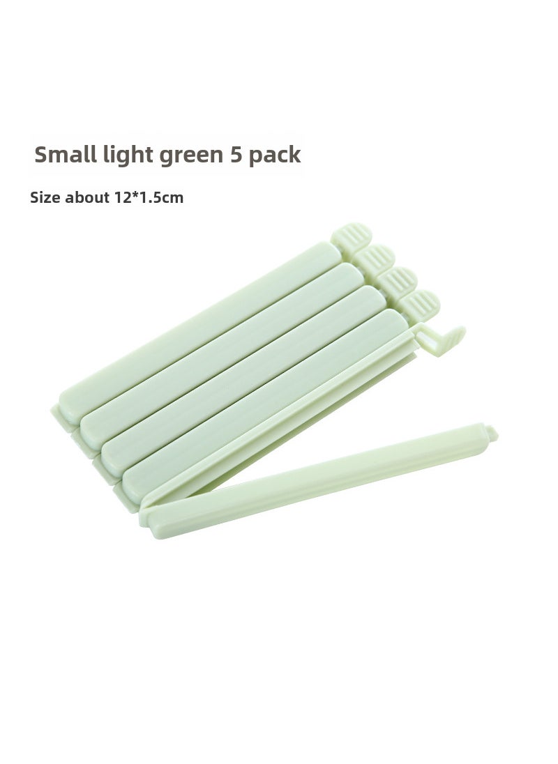 Large Seal Clips 5-Pack Snack Bag Sealers[Small Light Green] Pack of 5 [Small Light Green] Pack of 5