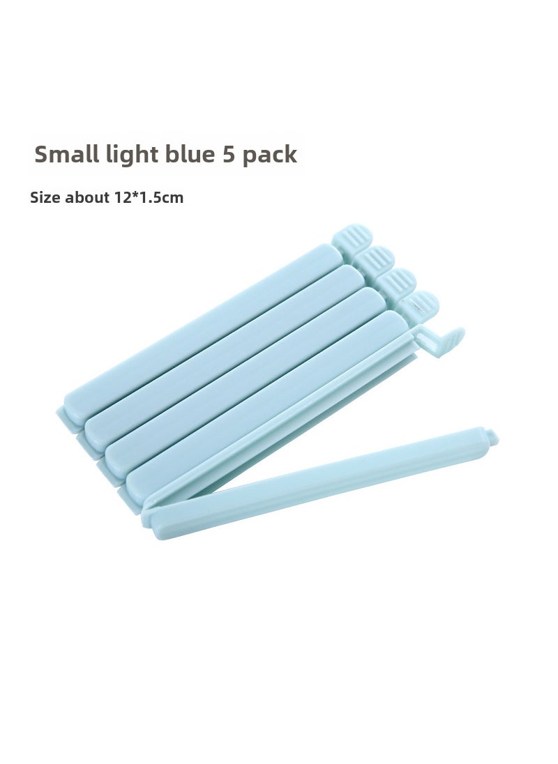 Large Seal Clips 5-Pack Snack Bag Sealers[Small Light Blue] Pack of 5 [Small Light Blue] Pack of 5