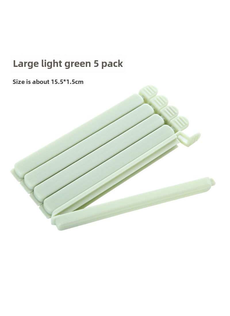 Large Seal Clips 5-Pack Snack Bag Sealers[Large Light Green] 5 Pack [Large Light Green] 5 Pack