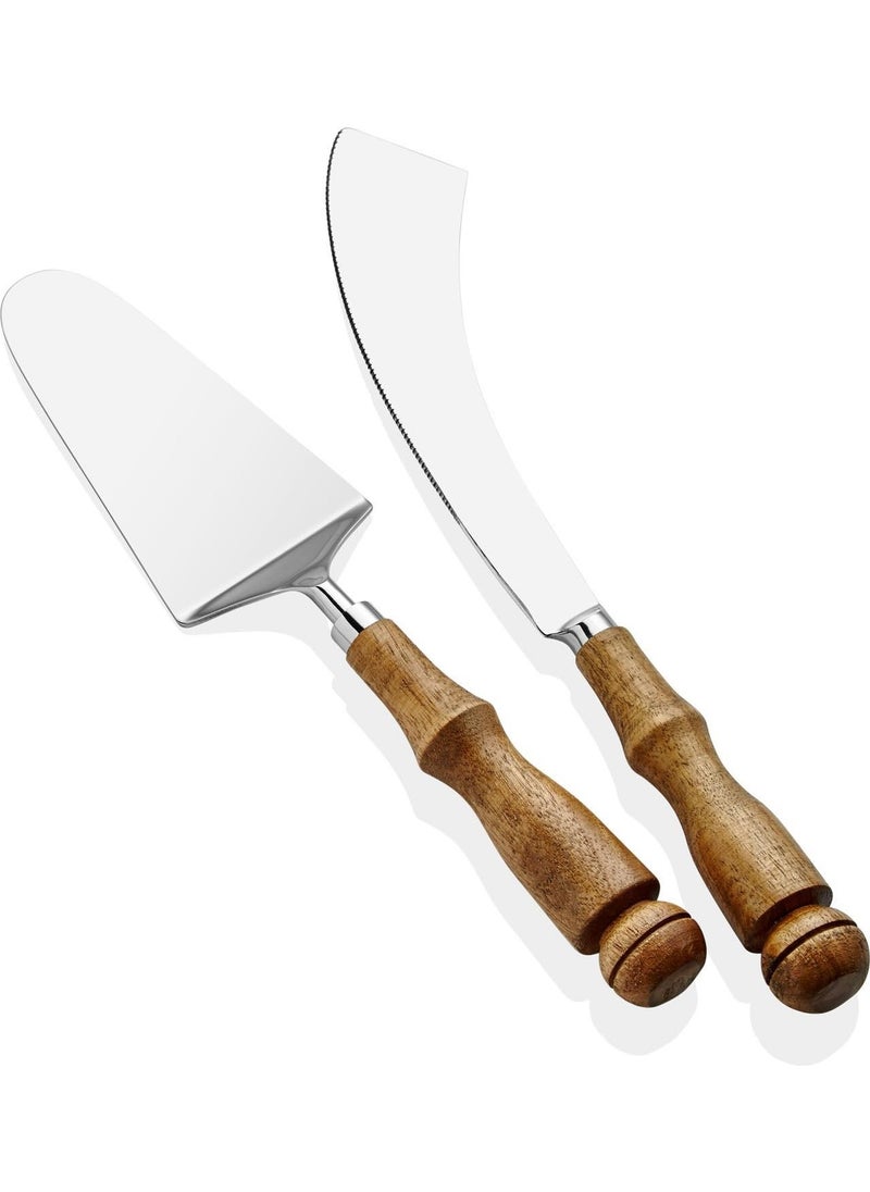 Woody Cake Service Set 2 Pieces