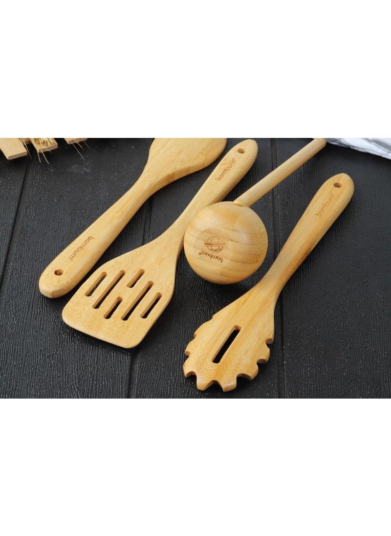 5 Piece Spoon Holder-Serving Set - Meal Prep Set