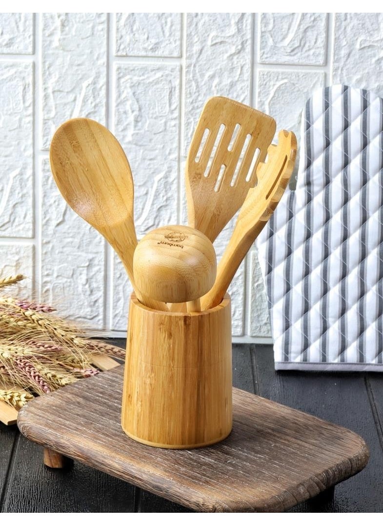 5 Piece Spoon Holder-Serving Set - Meal Prep Set