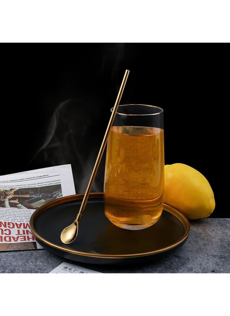 Steel 6 Pieces 22 cm Cocktail Coffee Latte Stirring Bartender Spoon CIN759SR-6