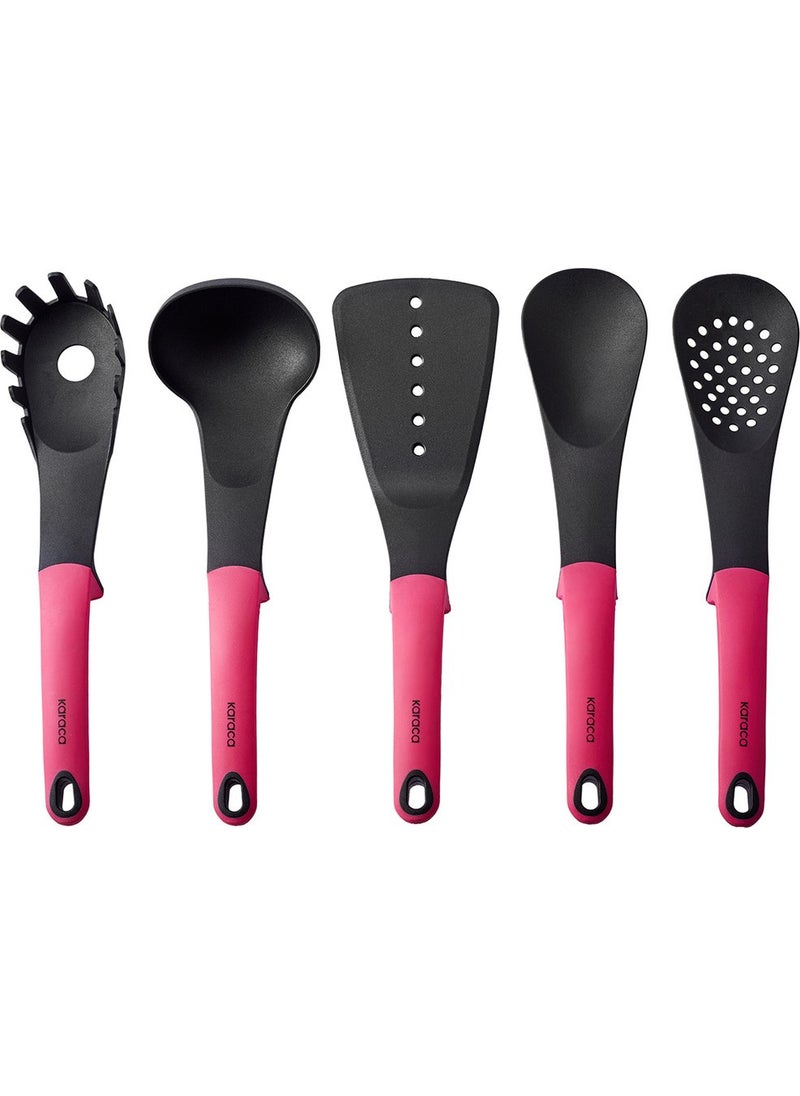 Dave Pink 6 Piece Serving Set with Stand