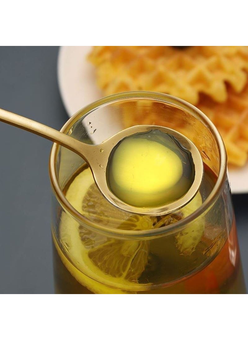 Stainless Steel Gold 6 Pieces 18 cm Long Dessert Latte and Ice Cream Spoon CIN510SR-6
