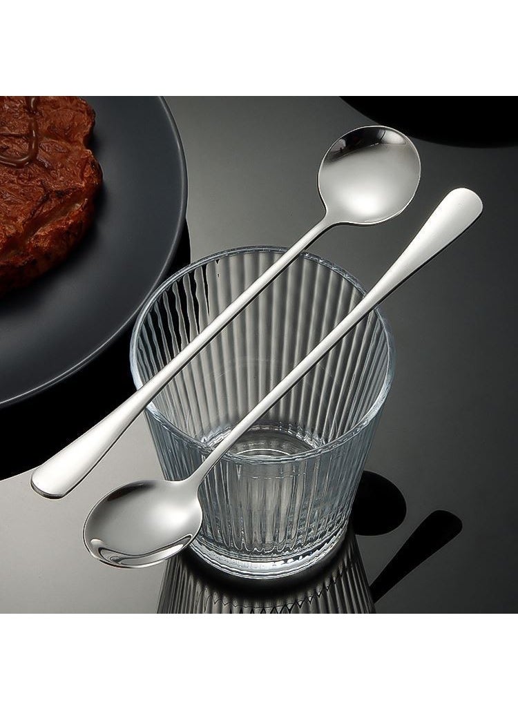 Stainless Steel 6 Pieces 18 cm Long Dessert Latte and Ice Cream Spoon CIN510-6