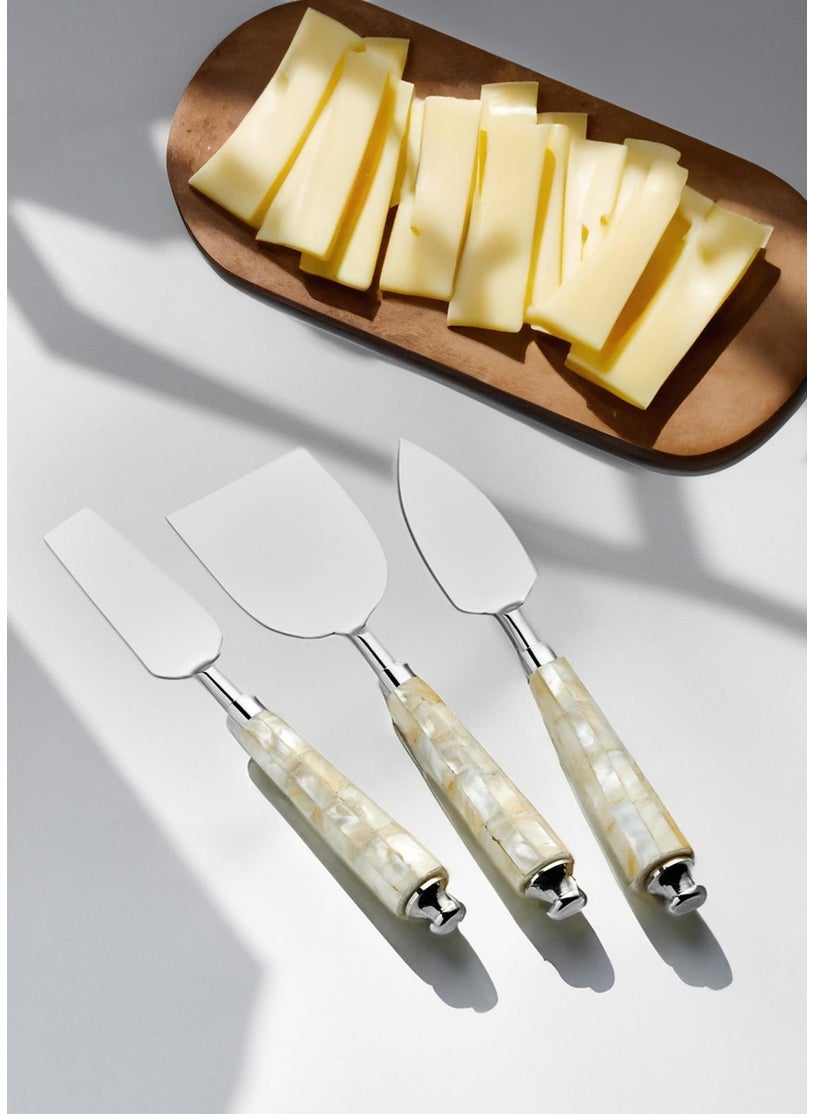 Pearl Cheese Service Set 3 Pieces
