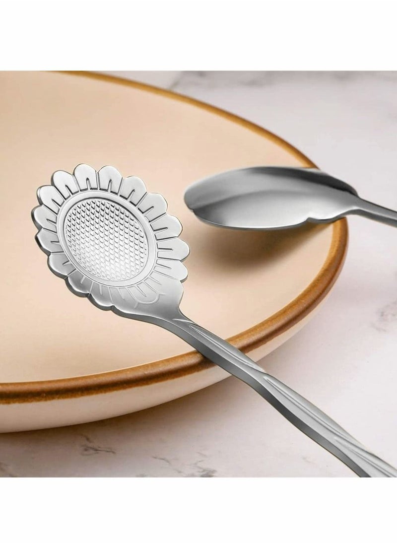 8 PCS Coffee Spoon, Tea Dessert Spoons, Stainless Steel Tableware Stirring, Sugar, Stir, Bar, Mixing, Ice Cream Spoon For Kitchen Dining (Silver)