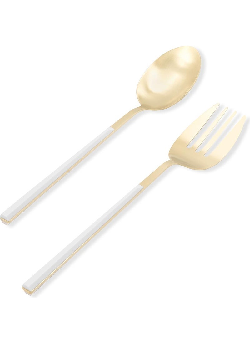 Bianco Salad Serving Set Gold 2 Pieces