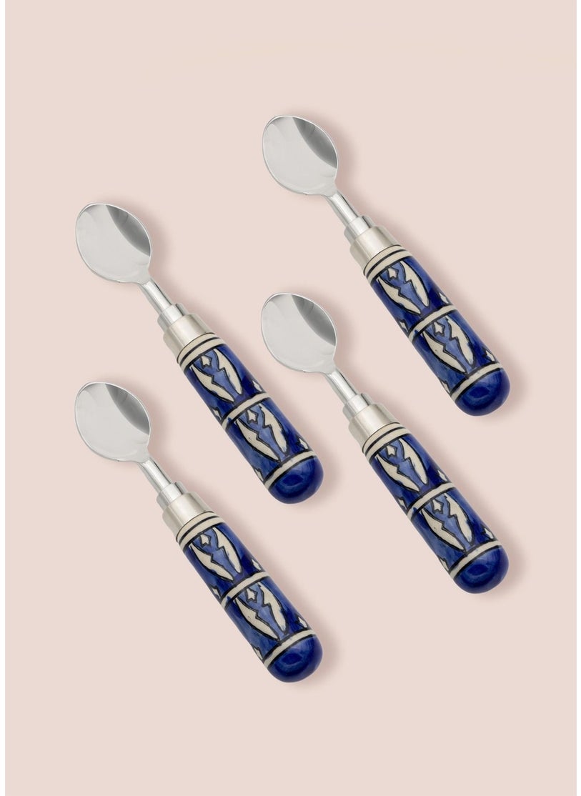 Corallo Ice Cream Spoon Set of 4 Blue