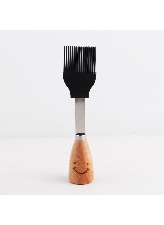 Smiley Tableware Creative Wooden Handle Tableware Korean Ins Creative Kitchen Gadgets  Kitchenware-Specifications:Smiley Beech—silicone Brush