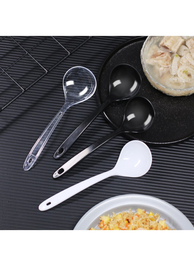 Disposable Spoon Large Thick Soup Spoon Plastic Takeaway Packing Porridge Spoon Independent Packaging Spicy Hot Long Handle Spoon-Specifications:50 PCs-Color:Extra Large Extra Thick Spoon  Independent Pack