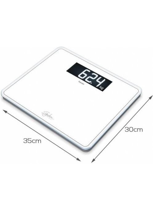 Gs 410 Signatureline White Glass Bathroom Scale