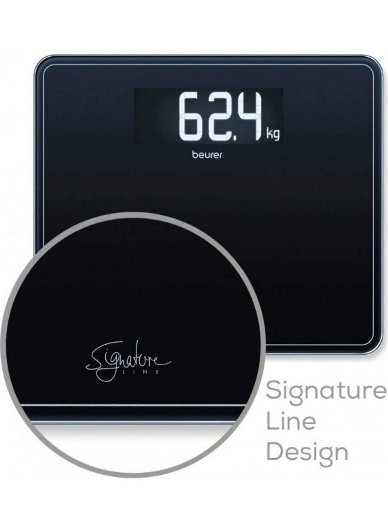 Gs 410 Signatureline Black Glass Bathroom Scale