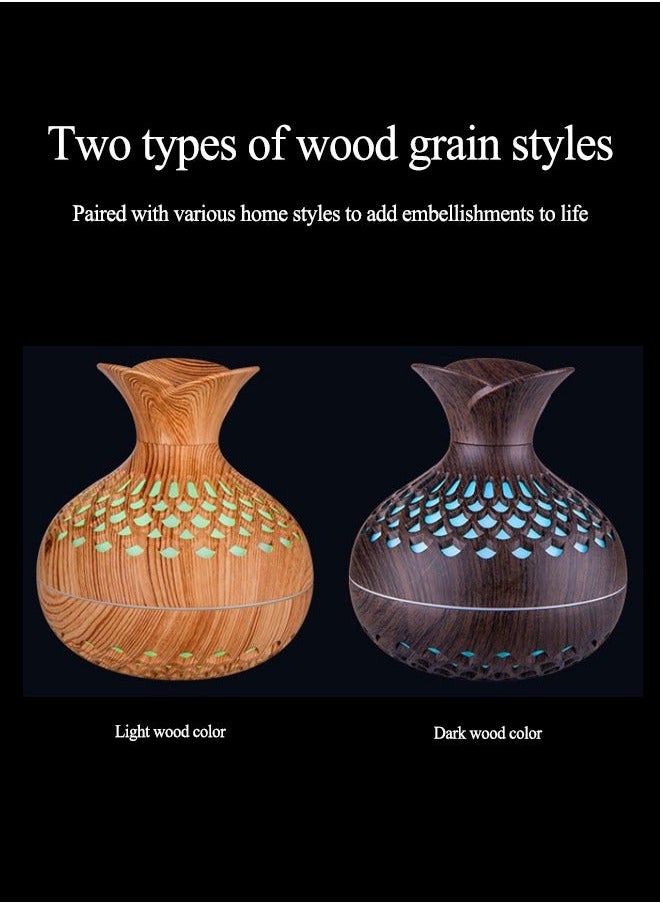 Portable USB Rechargeable Air Humidifier Light/Dark wood color