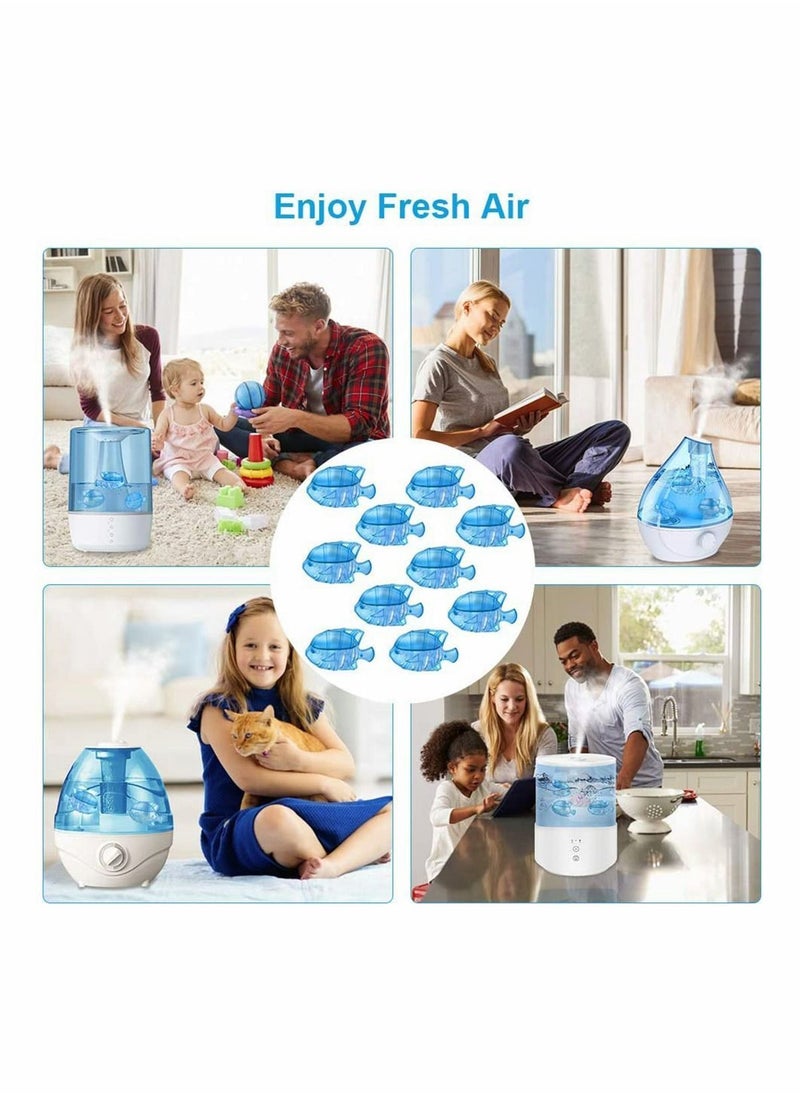 Humidifier Tank Cleaner, Fish for Water Treatment, Warm, Cool Mist Compatible with Tank, Droplet, Adorable, Most 10 Pcs