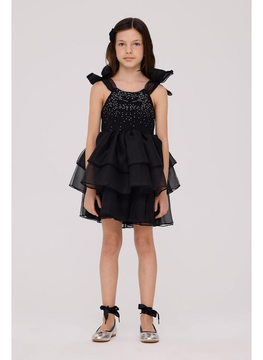 Ruffled Tulle Party Dress