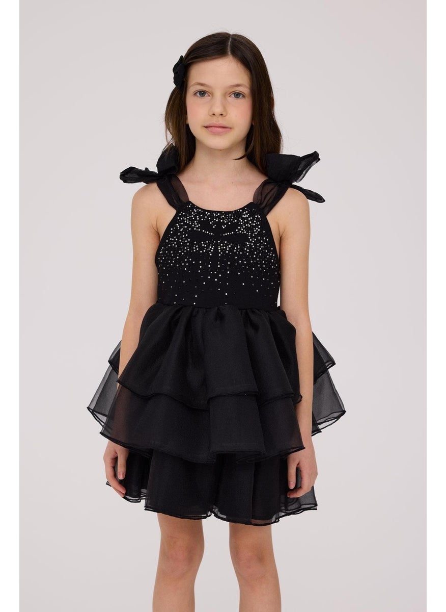 Ruffled Tulle Party Dress