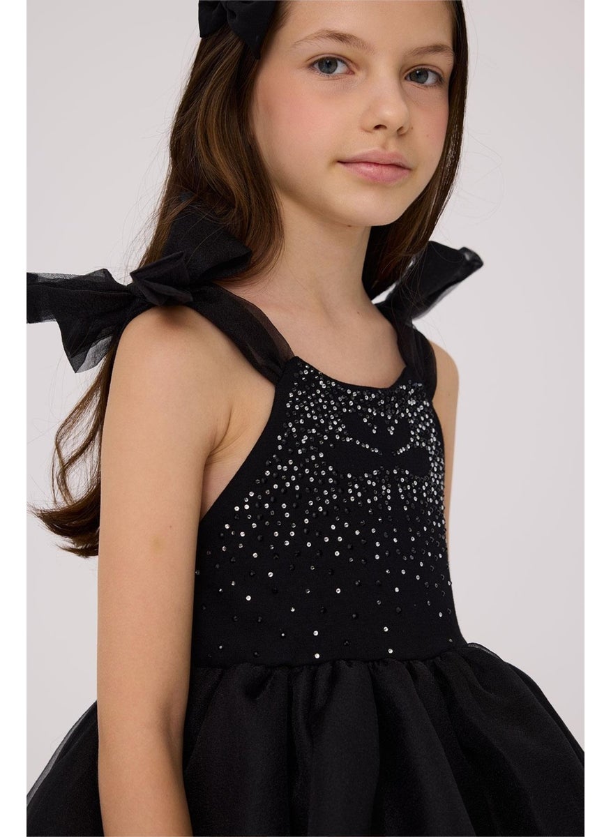 Ruffled Tulle Party Dress