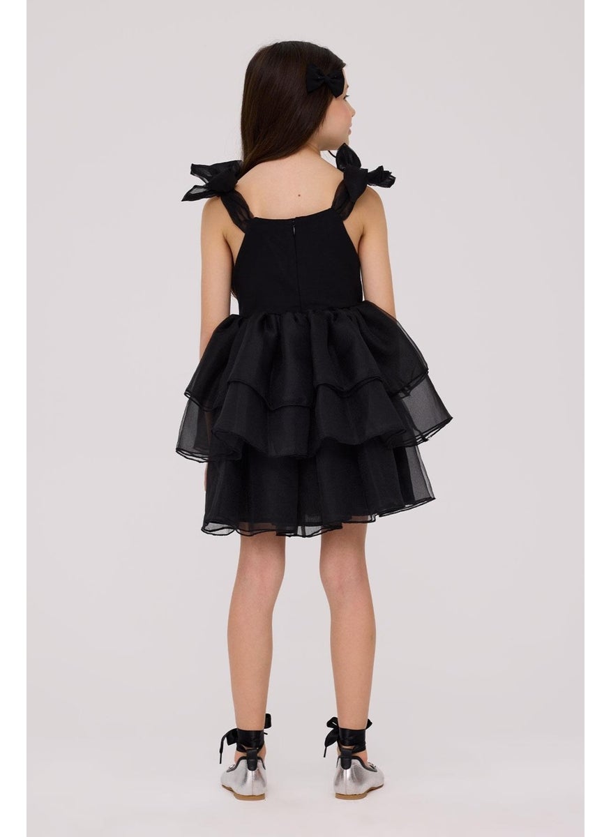 Ruffled Tulle Party Dress