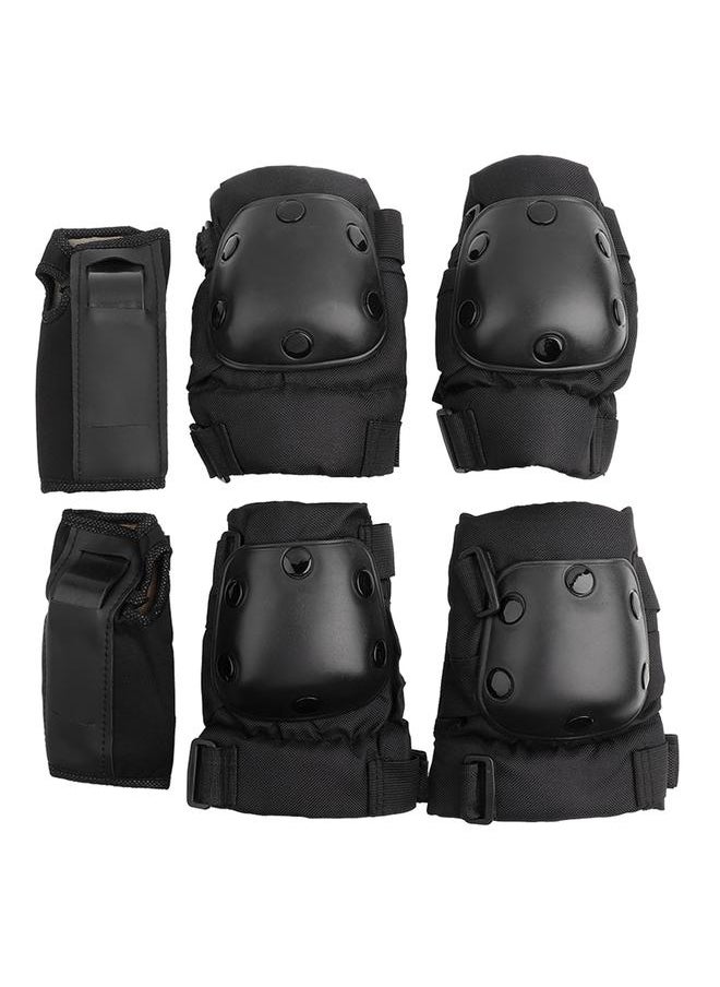6PCS Protective Safety Gear Pad Skateboard Wrist Elbow Knee Protectors Set for Kids Adults M