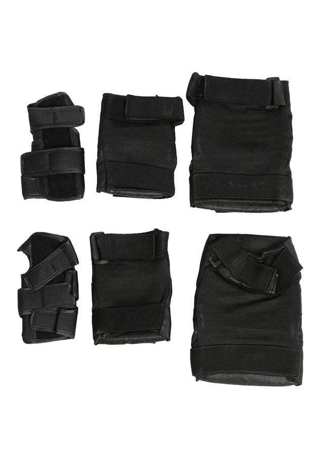 6PCS Protective Safety Gear Pad Skateboard Wrist Elbow Knee Protectors Set for Kids Adults S