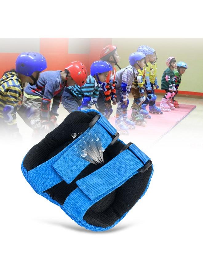 6pcs Children Protective Safety Gear Pad Skateboard Wrist Elbow Knee Protectors Set (Blue)