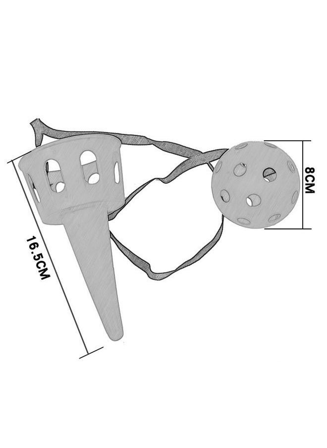 Throw Catch Ball Game Toy 16.5cm Skill Development Interactive Set for Travel Outdoor Purple