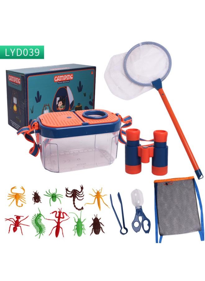 Simulation Outdoor Camping Tent Children's Picnic Tableware Camping Light Storage Pad Set Toy