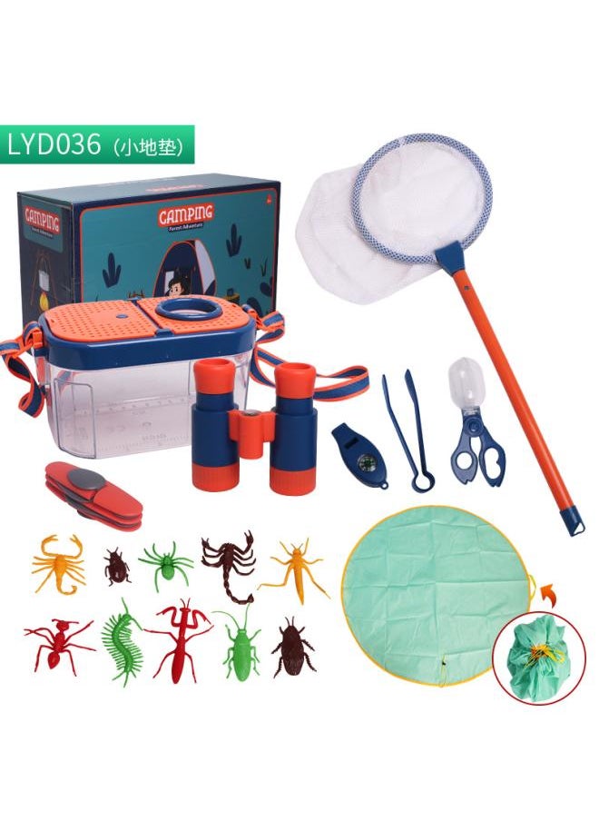 Simulation Outdoor Camping Tent Children's Picnic Tableware Camping Light Storage Pad Set Toy