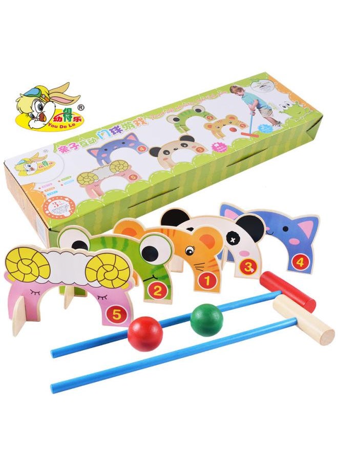 Direct Children's Croquet Outdoor Sports Outdoor Park Wooden Educational Toys Parent-child Interactive Games