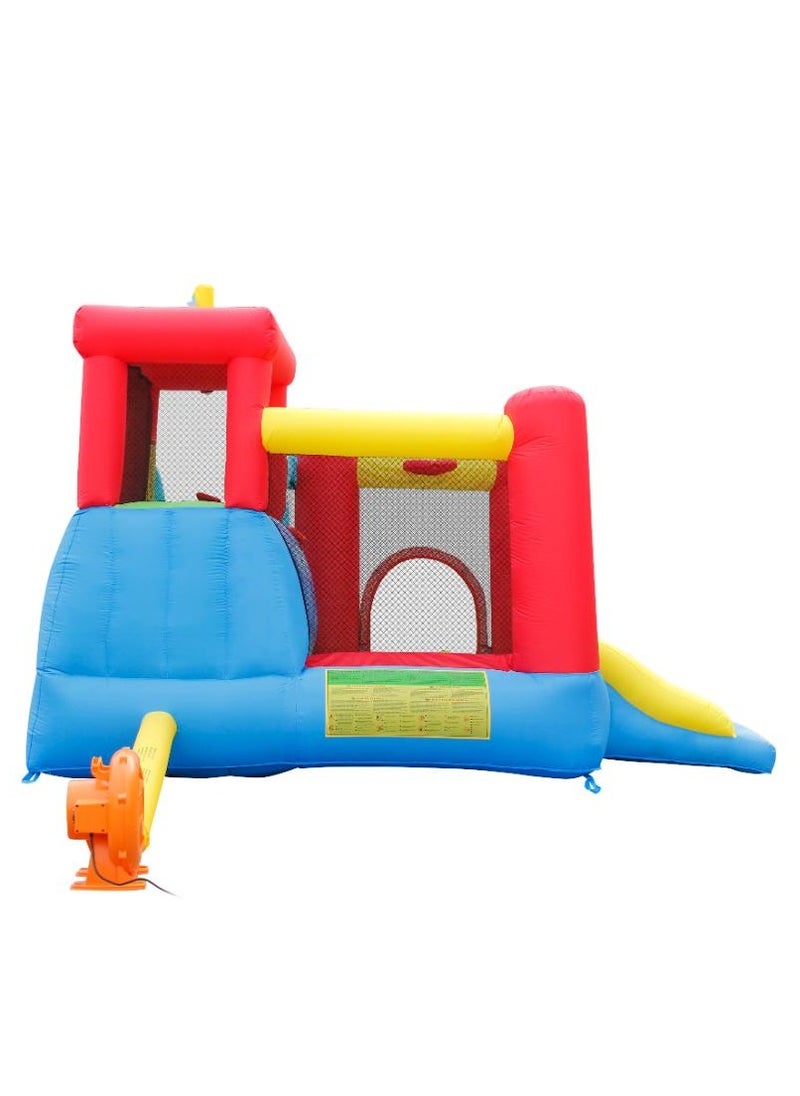 Happy Hop Play Center + Water Slide 440x330x235cm | Inflatable Bouncer | Inflatable Water Park with Air Blower | Jumping Castle for Outdoor Play | Water Play Adventure | Suitable for Ages 3+