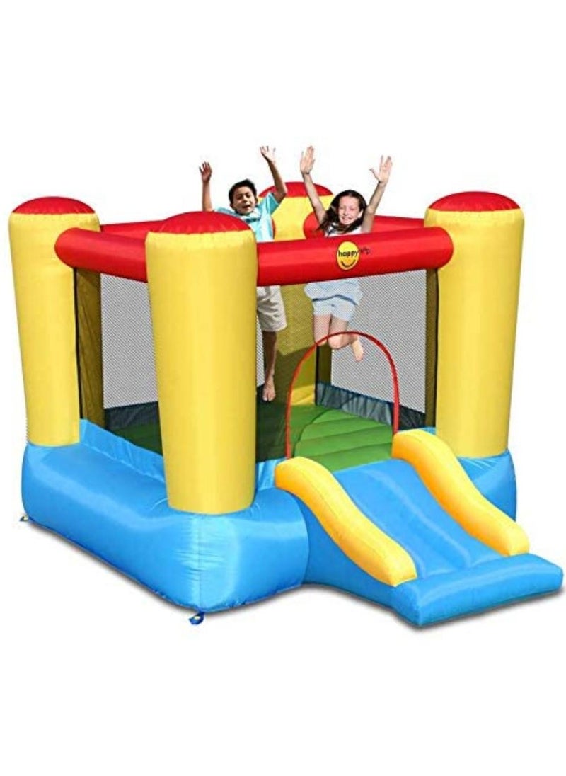Happy Hop Bouncy Castle with Slide 253x200x160cm | Inflatable Bouncer | Jumping Castle for Outdoor Play | Suitable for Ages 3+