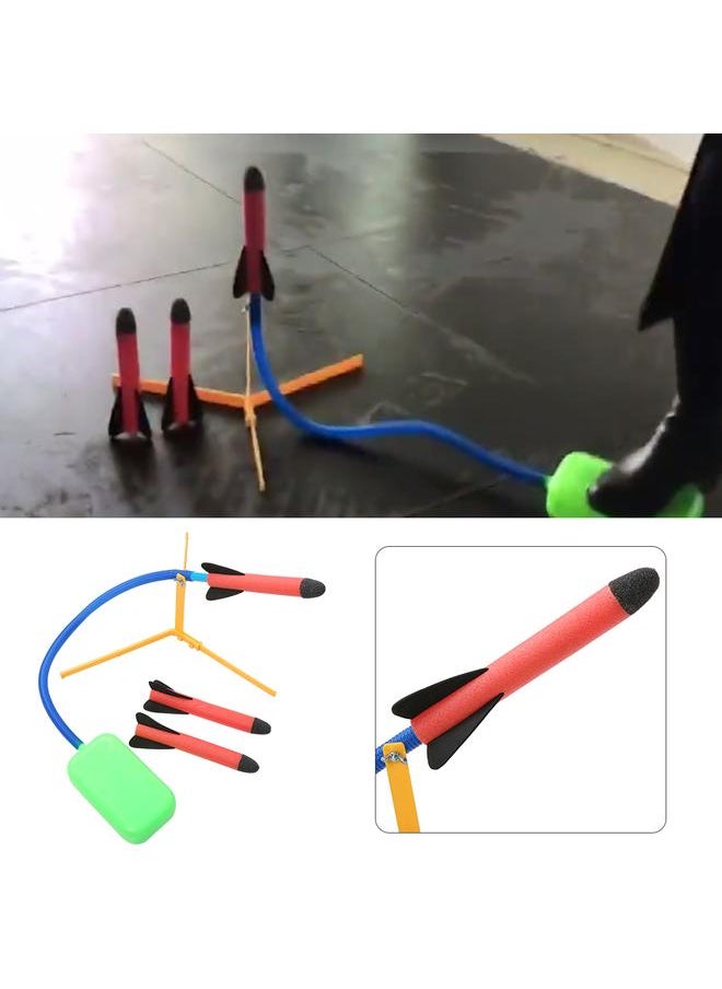 Outdoor EVA Power Rocket Launcher Catapulting Foam Shell Educational Toy for ChildrenYX921