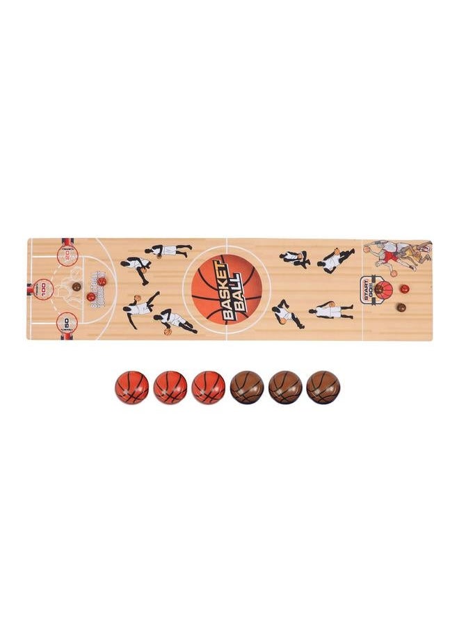 Table Curling Balls Game Educational Interactive Funny Basketball Version with 6 Desk Board for Party Indoor