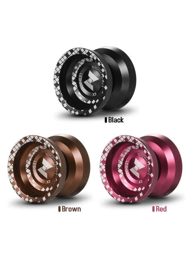 Professional Yoyo Ball Aluminum Alloy Responsive YoYo with Unresponsive Bearing for Professionals Beginners