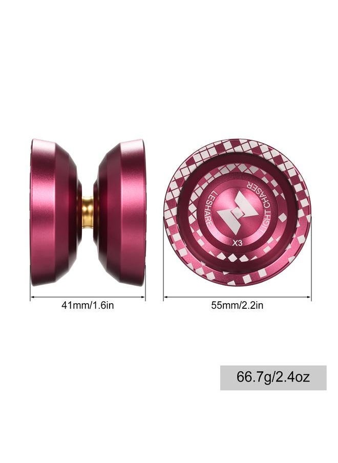 Professional Yoyo Ball Aluminum Alloy Responsive YoYo with Unresponsive Bearing for Professionals Beginners
