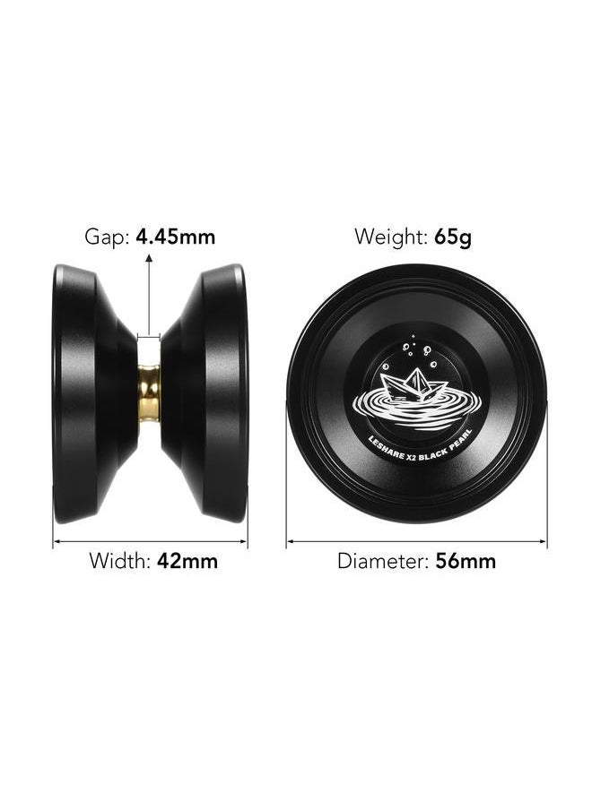 2 Pack Aluminum Yoyo Balls Competitive Yo Gift with Bearing Strings and Gloves