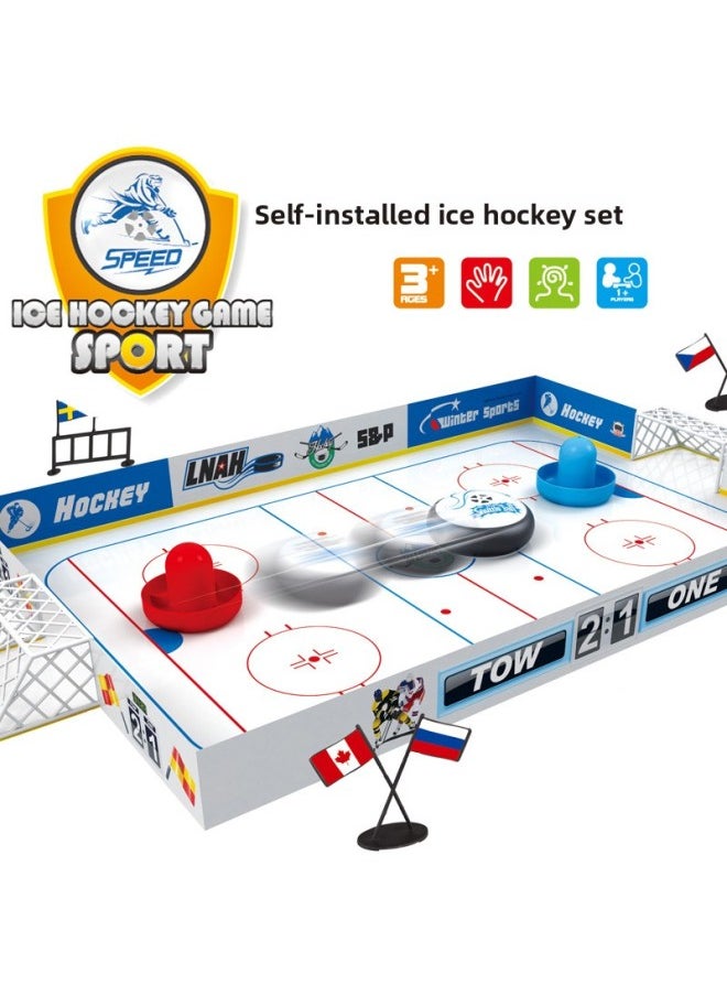 Children's Suspension Football Suit Parent-Child Battle Game Indoor And Outdoor Electric Sports Air Football-Color:789-02 Self-installed Football Tray