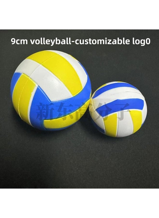 Polyurethane PU Foam Glossy Ball 4.0 5.0 6.3 7 9cm Glossy Ball Rugby Baseball Football Basketball-Color:9cm Volleyball (45g)