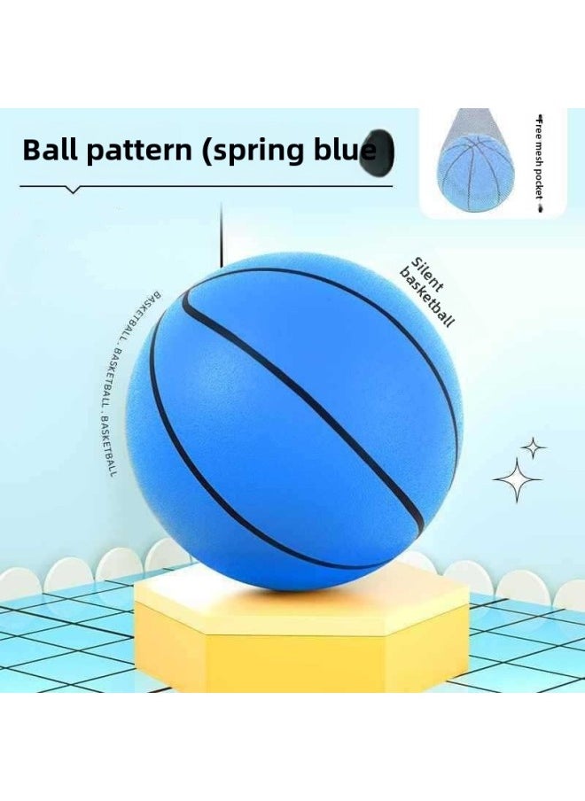 Sells 9.0 Cloth Sets Mute Ball Children's Indoor Training Mute Basketball Explosion Toys Wholesale-Colour:Blue-basketball Line Terms-Diameter:No. 7 (24cm)
